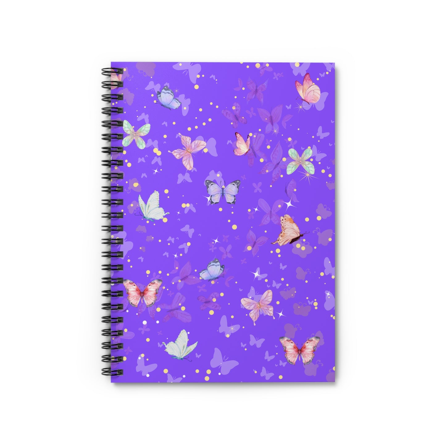 Purple Butterfly Spiral Notebook