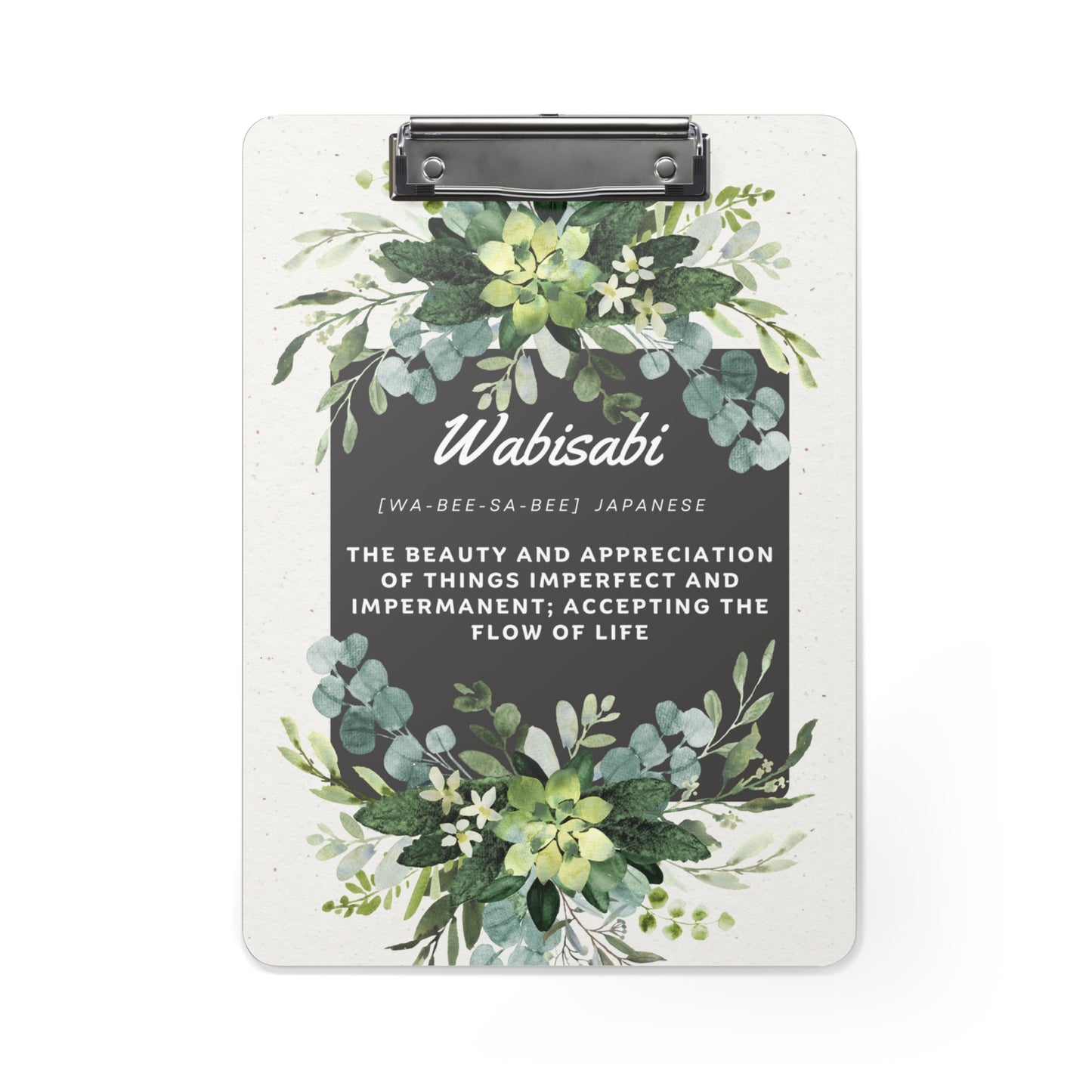 Wabisabi Floral Meaning Clipboard