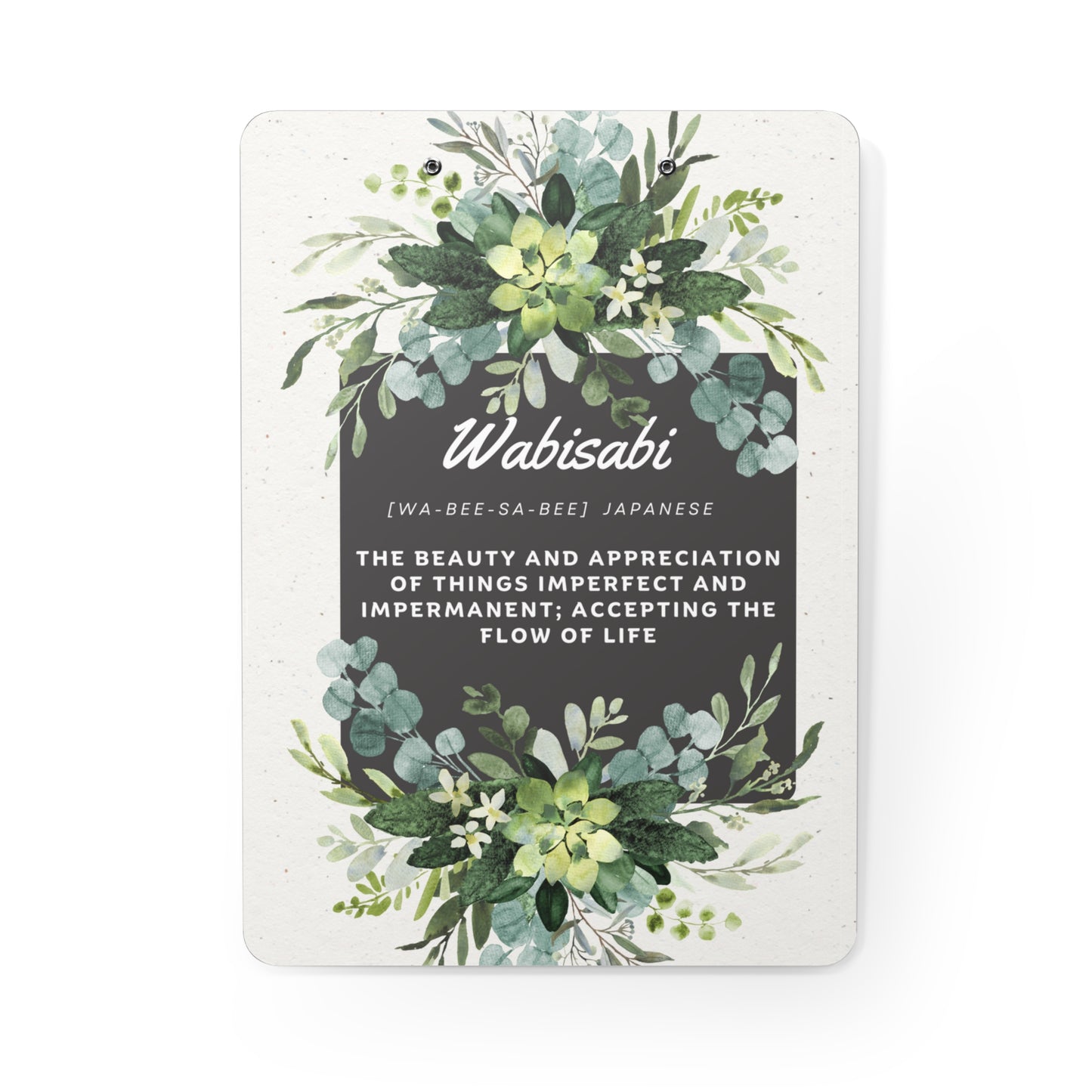 Wabisabi Floral Meaning Clipboard