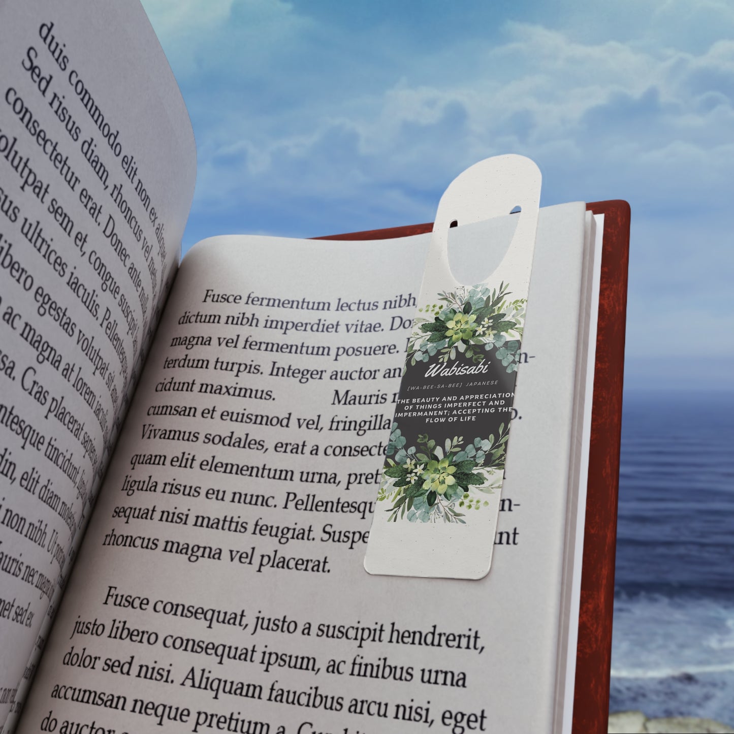 Wabisabi Floral Meaning Bookmark