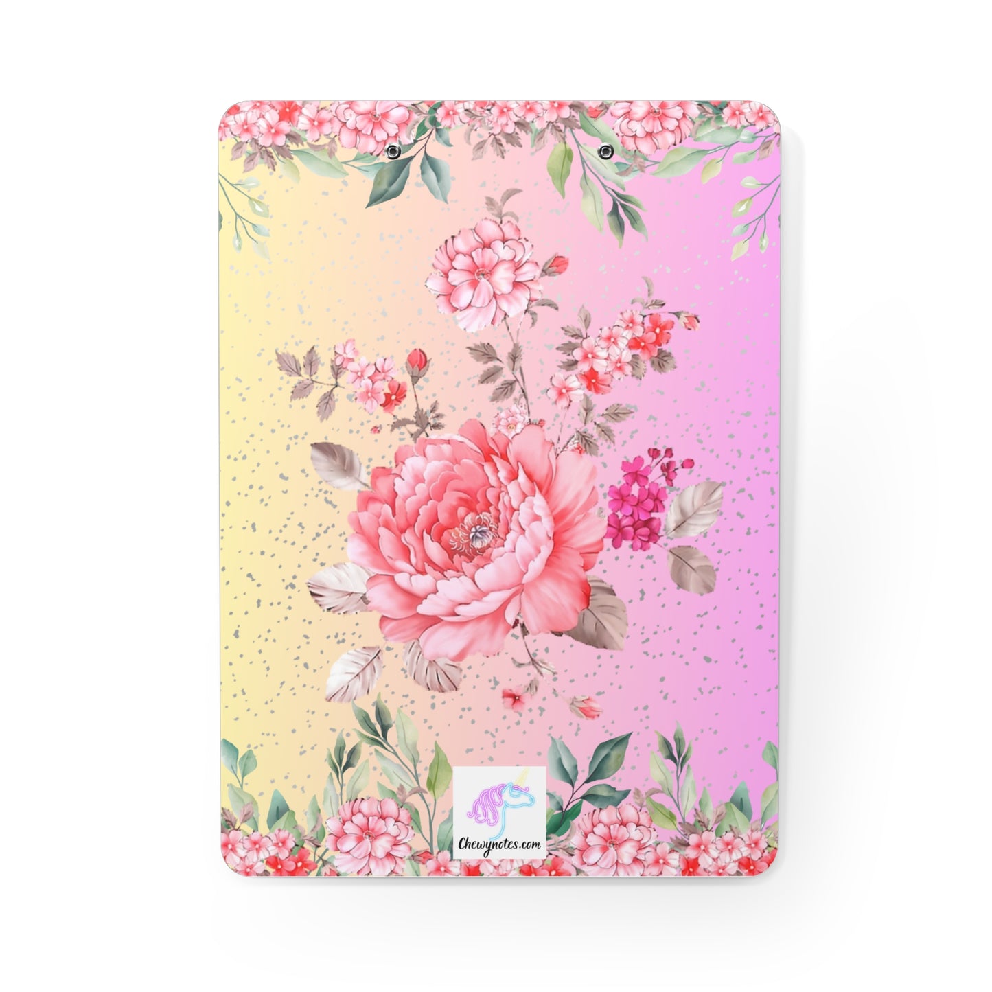 Glitter Pink Flower Clipboard