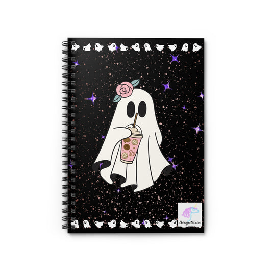 Spooky Cute Ghosty Spiral Notebook 3