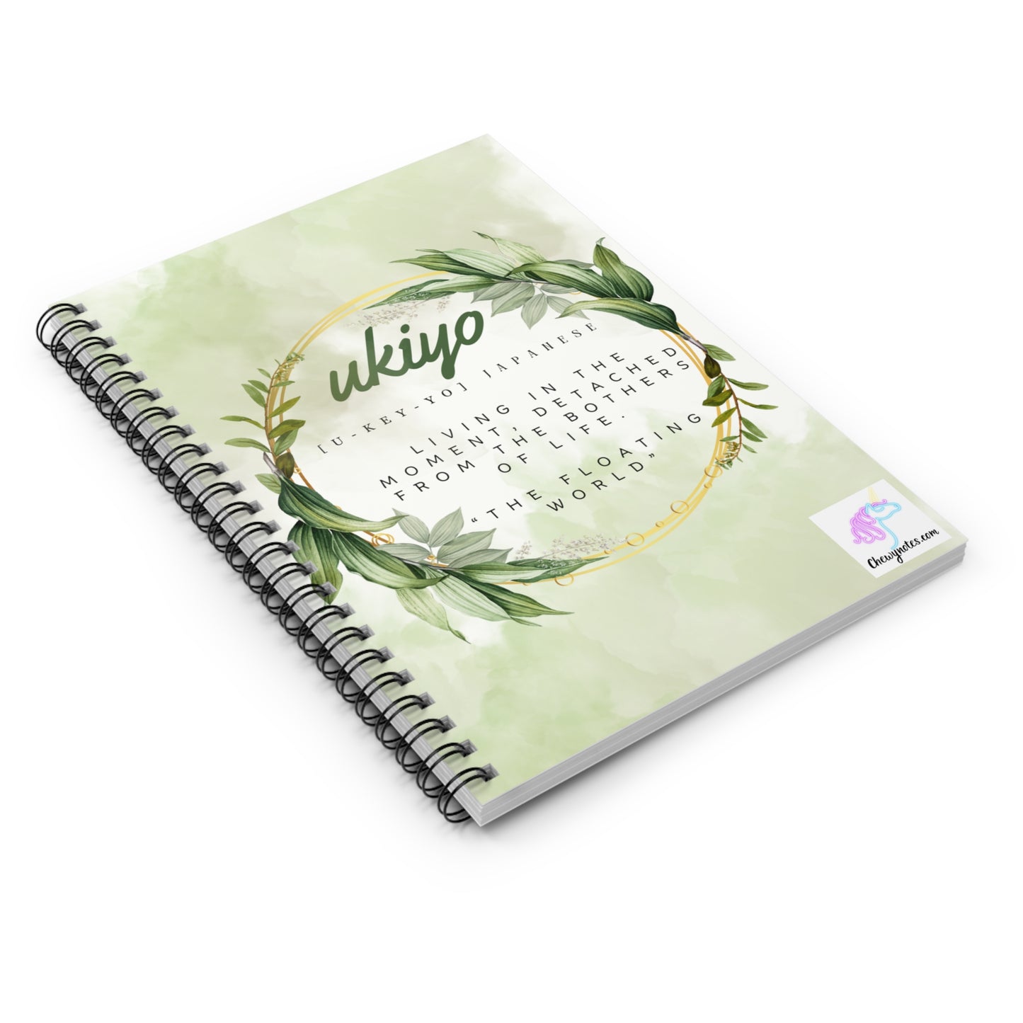 Ukiyo Floral Ring Spiral Notebook