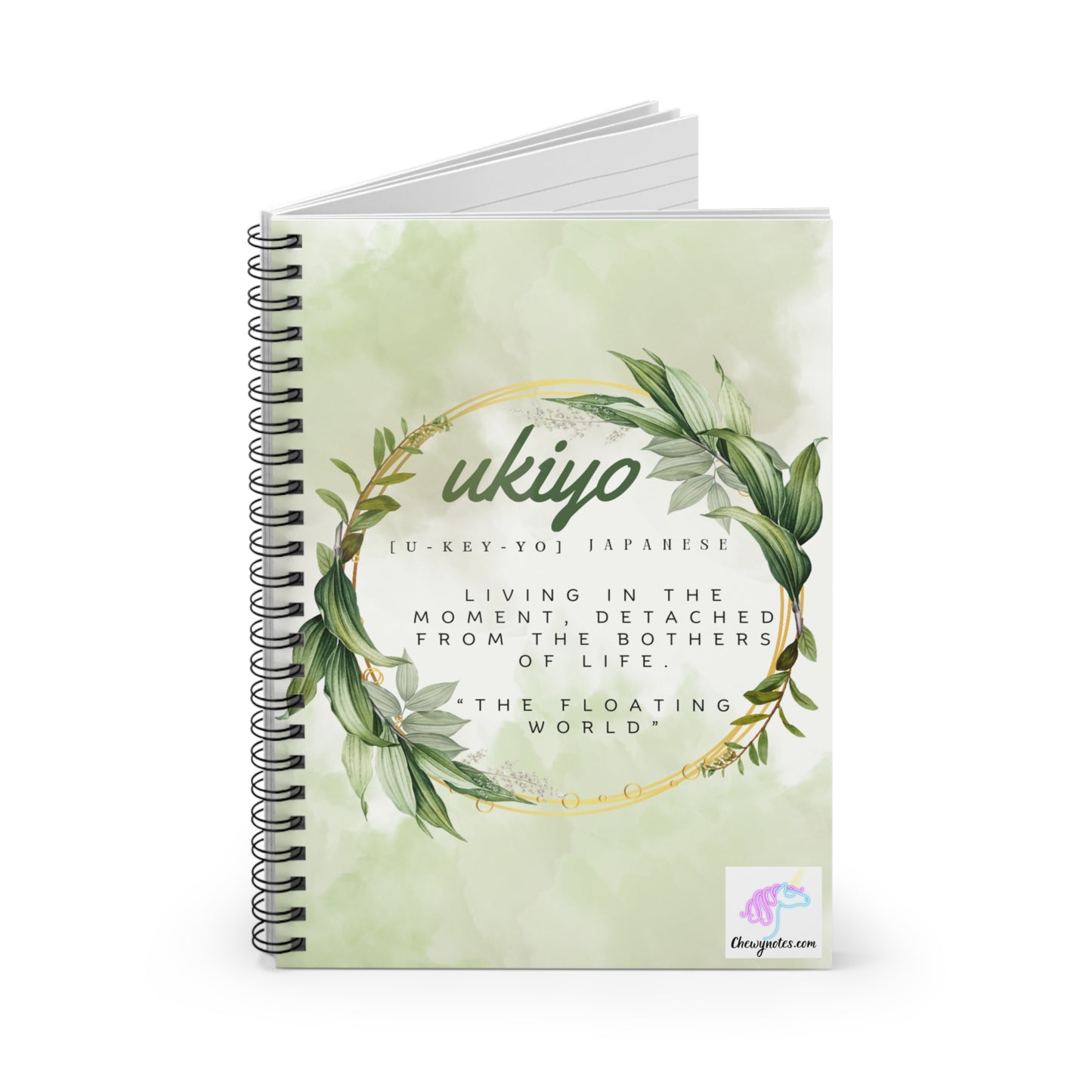 Ukiyo Floral Ring Spiral Notebook