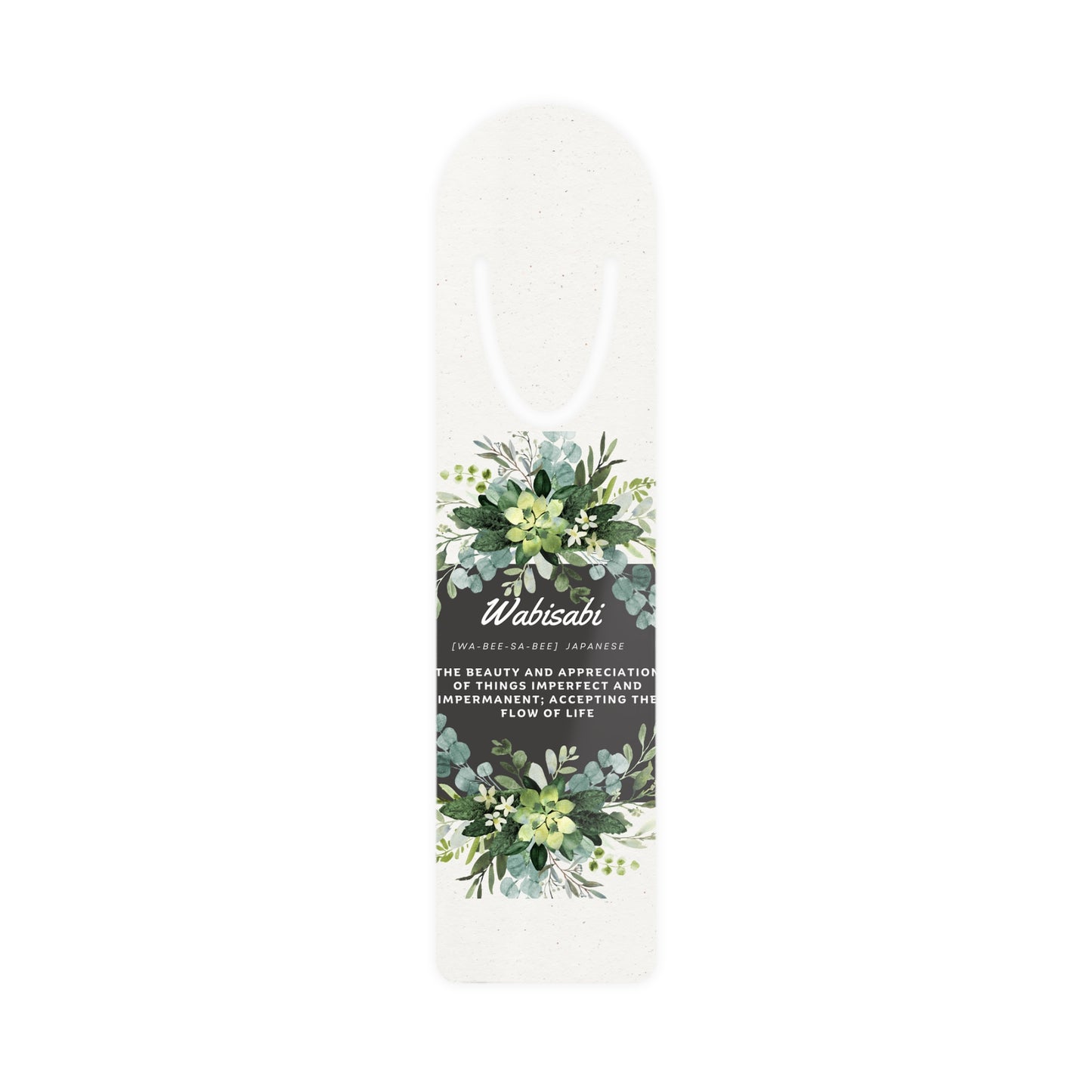 Wabisabi Floral Meaning Bookmark