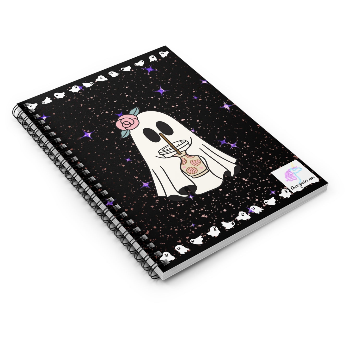 Spooky Cute Ghosty Spiral Notebook 1