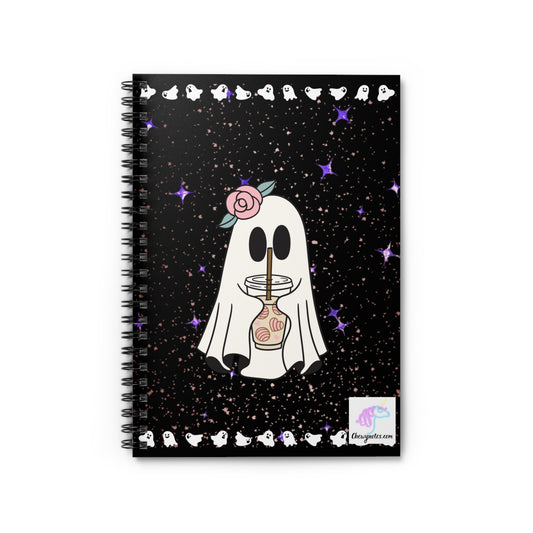 Spooky Cute Ghosty Spiral Notebook 1