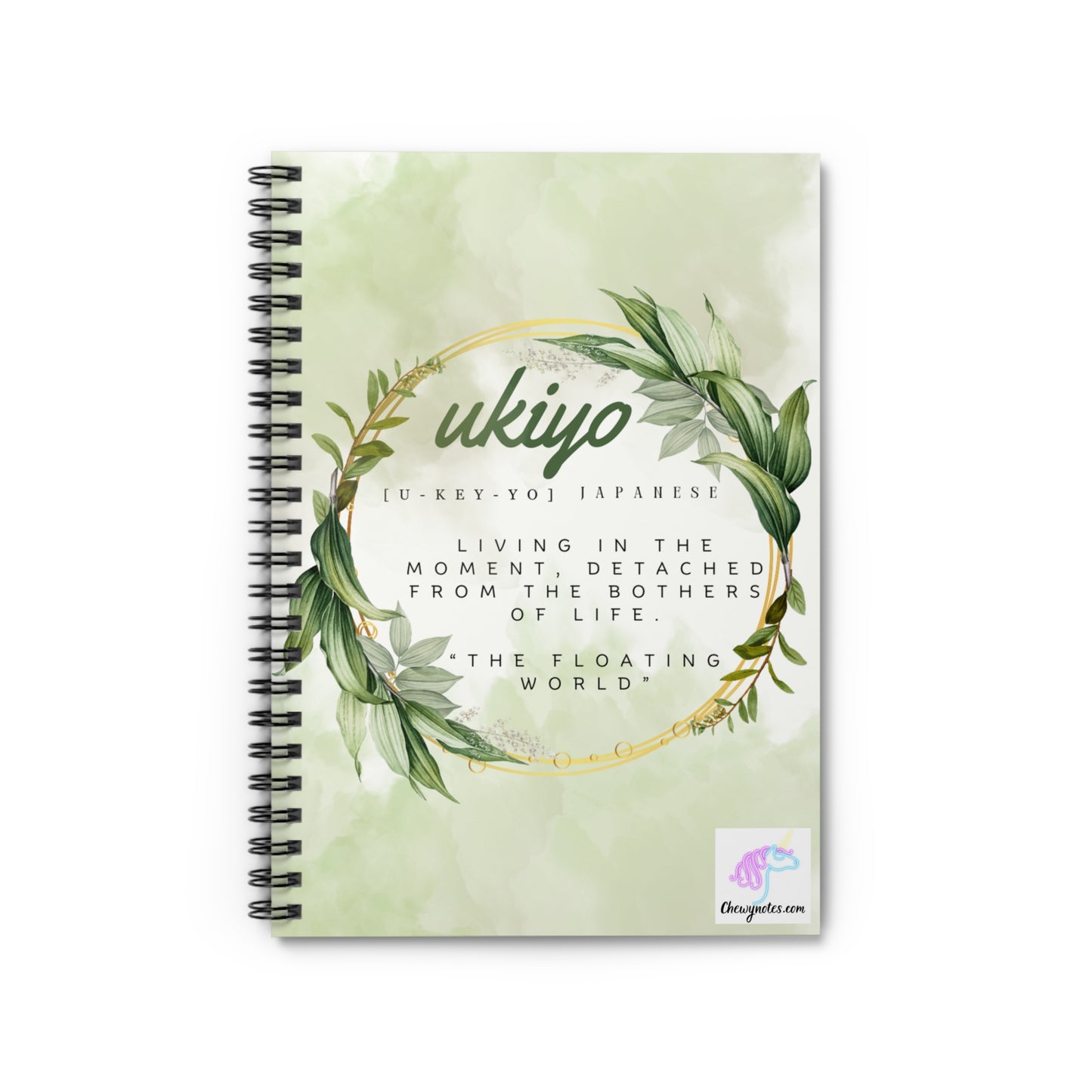 Ukiyo Floral Ring Spiral Notebook