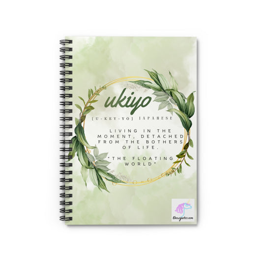 Ukiyo Floral Ring Spiral Notebook