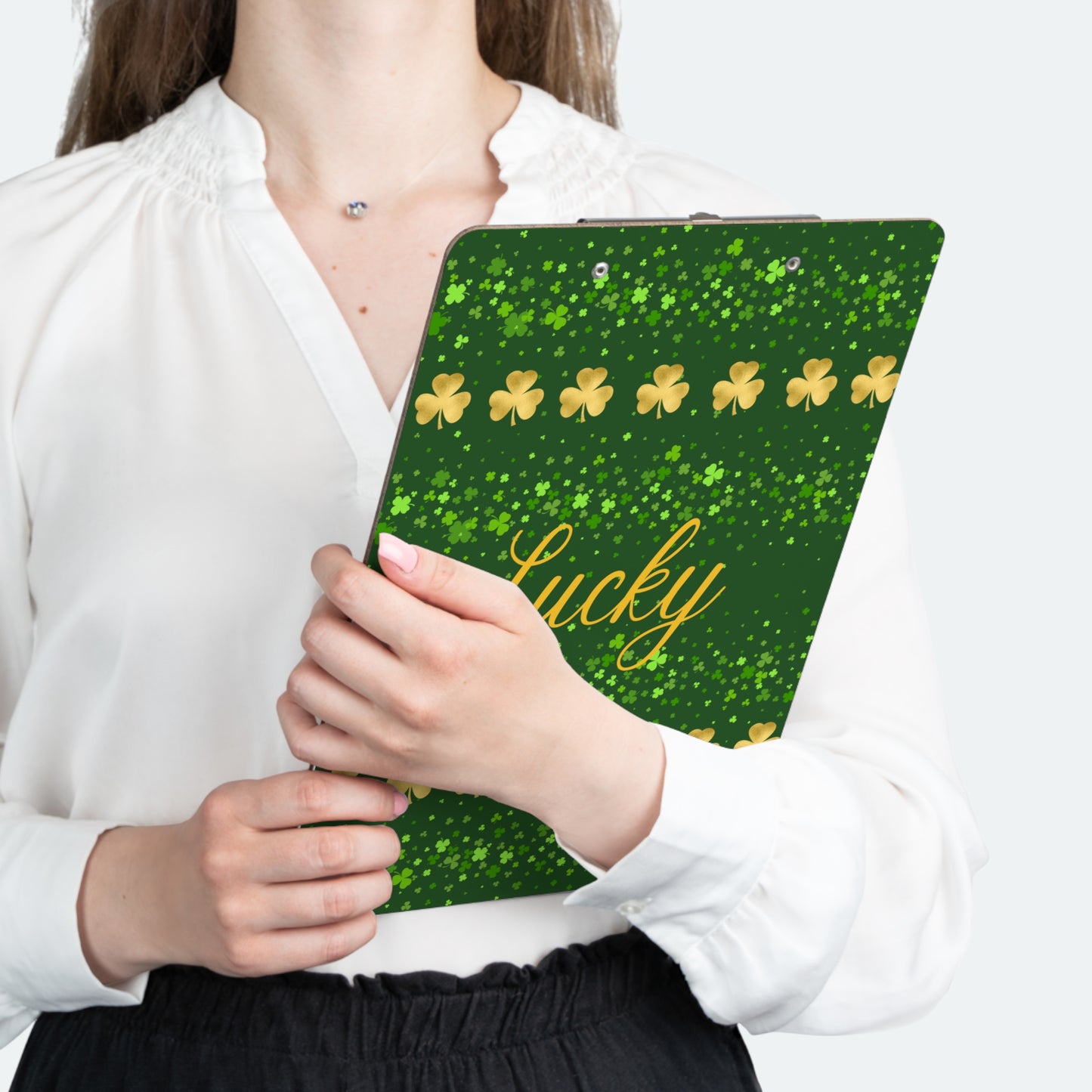 Lucky Golden Shamrock Clipboard